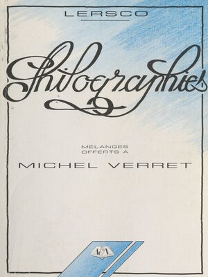cover image of Philographies